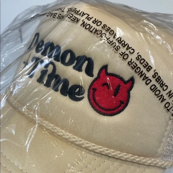 *NEW* Limited Edition Demon Time Cream Trucker Snapback Hat by Field Grade - Picture 12 of 12